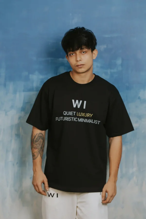 unisex oversized tee - Specification Tee Design 01 front view