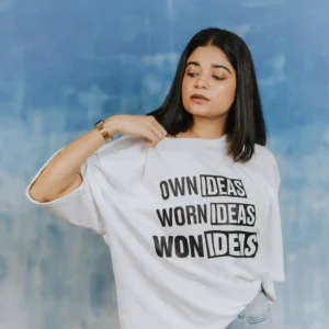 unisex oversized tee - Progression Tee Design 02 front view