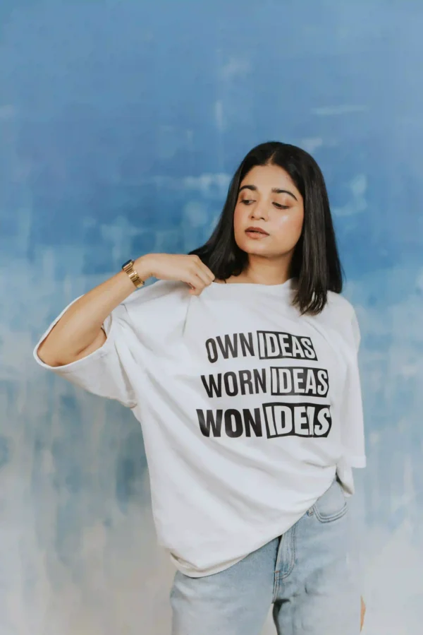unisex oversized tee - Progression Tee Design 02 front view