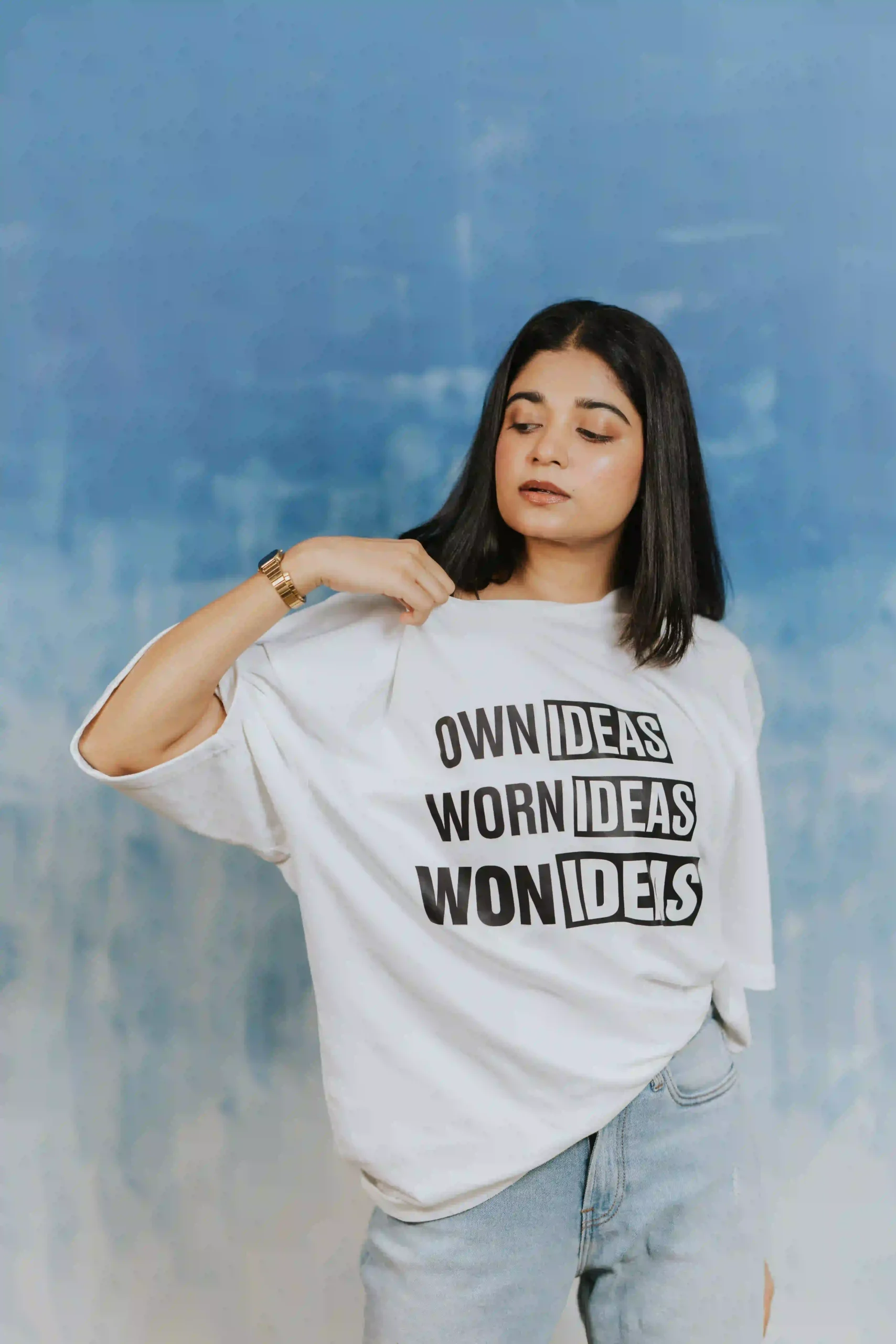 unisex oversized tee - Progression Tee Design 02 front view