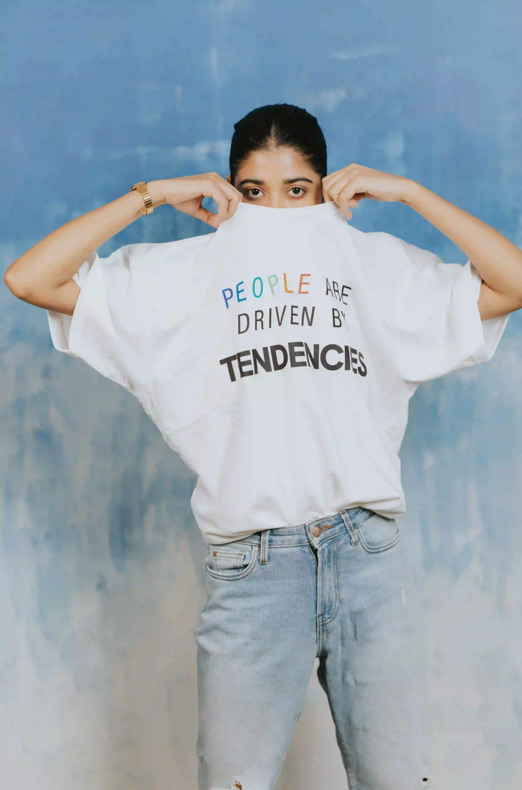 unisex oversized tee - Observation Tee Design 03 front view