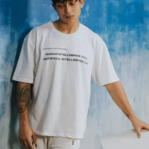 unisex oversized tee - Primary Source Tee Design 09 front view