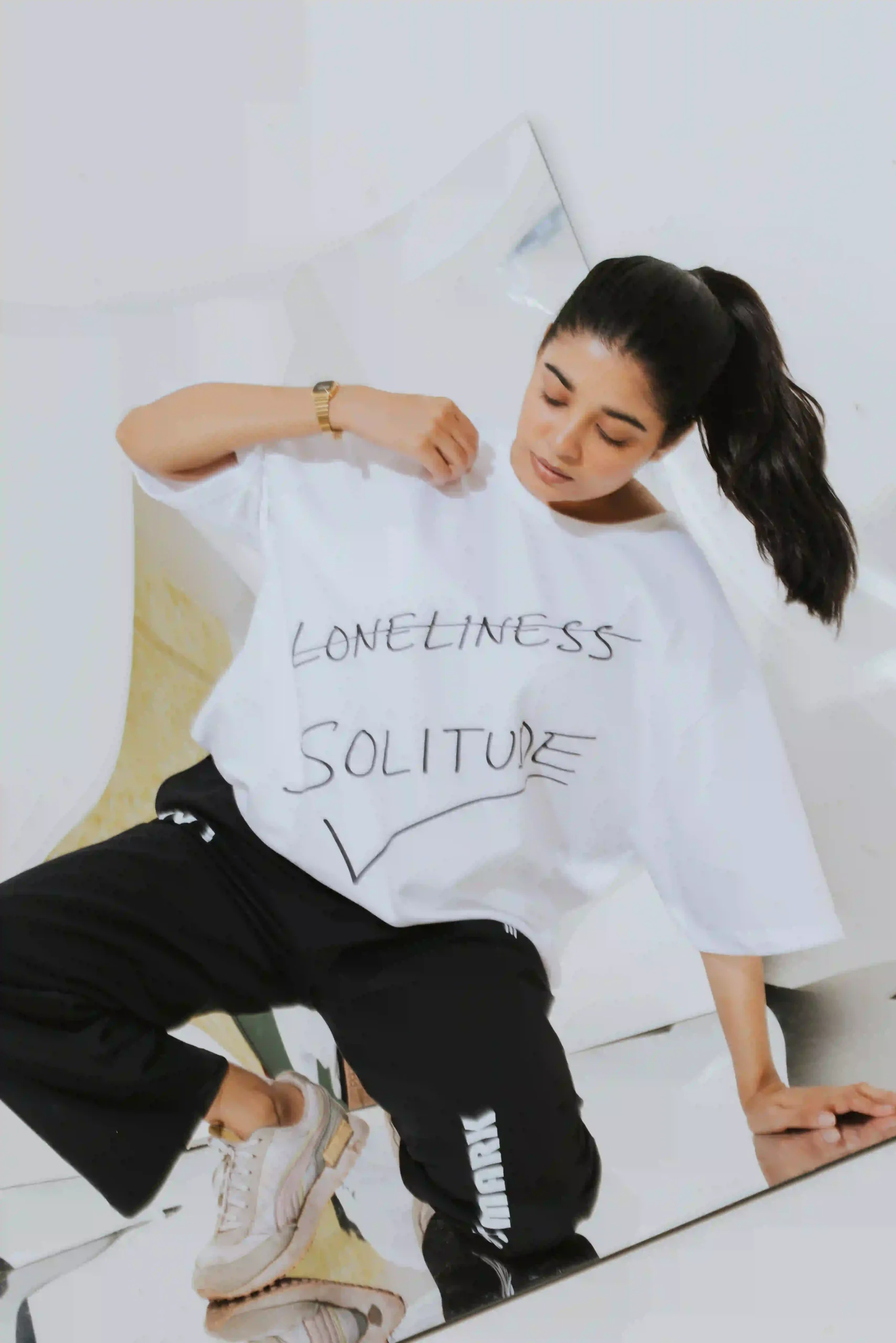 unisex oversized tee - Correction Tee Design 05 front view